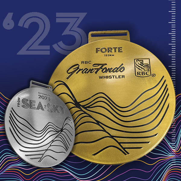 RBC GranFondo Whistler 2023 medals